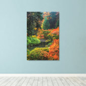 オレゴン日本の州ポートランドの秋の庭園5 キャンバスプリント (インサイチュ (ウッドフロア))