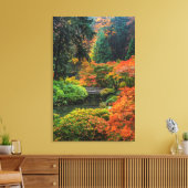 オレゴン日本の州ポートランドの秋の庭園5 キャンバスプリント (インサイチュ (リビング))