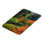 オレゴン日本の州ポートランドの秋の庭園5 マグネット (左側)