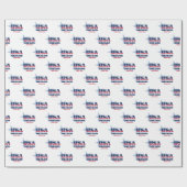 オレゴン星とストライプ州 ラッピングペーパー (フラット)