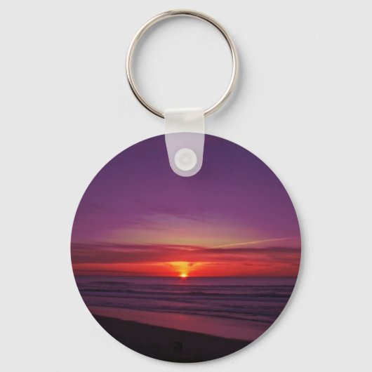 オレゴン海岸の夕日 キーホルダー (正面)