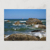 オレゴン海岸を訪れる ポストカード (正面)