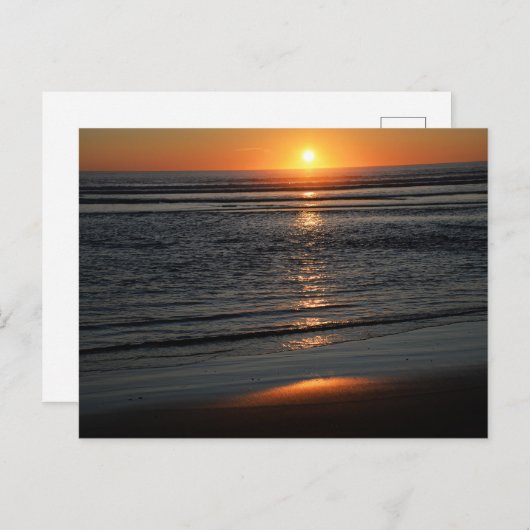 オレゴン海岸日没はがき ポストカード (正面/裏面)