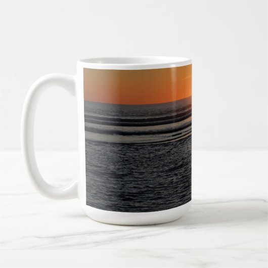 オレゴン海岸日没フォトコーヒーマグ コーヒーマグカップ (左)