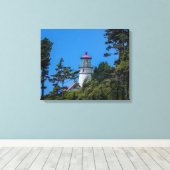 オレゴン海岸沿いのヘケタ岬の灯台 キャンバスプリント (インサイチュ (ウッドフロア))