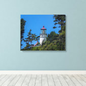 オレゴン海岸沿いのヘケタ岬の灯台 キャンバスプリント (インサイチュ (ウッドフロア))