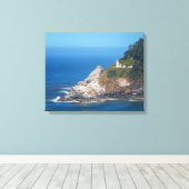 オレゴン海岸沿いのヘケタ岬の灯台 キャンバスプリント (インサイチュ (ウッドフロア))