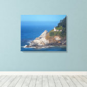 オレゴン海岸沿いのヘケタ岬の灯台 キャンバスプリント (インサイチュ (ウッドフロア))