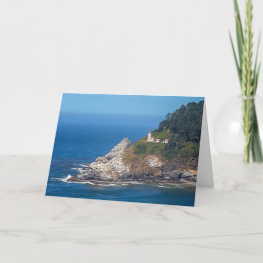 オレゴン海岸沿いのヘケタ岬の灯台 ノートカード (正面)