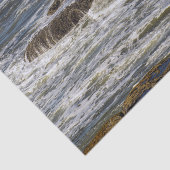 オレゴン海岸波浪の岩とヨットでの海浜 薄葉紙 (詳細)