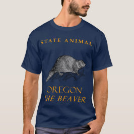 オレゴン準州の動物 アメリカビーバー Tシャツ