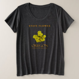 オレゴン準州の花 オレゴングレープ プラスサイズTシャツ