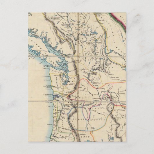 オレゴン準州地図 2 ポストカード (正面)