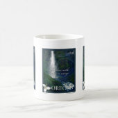 オレゴン滝ポスター コーヒーマグカップ (中央)