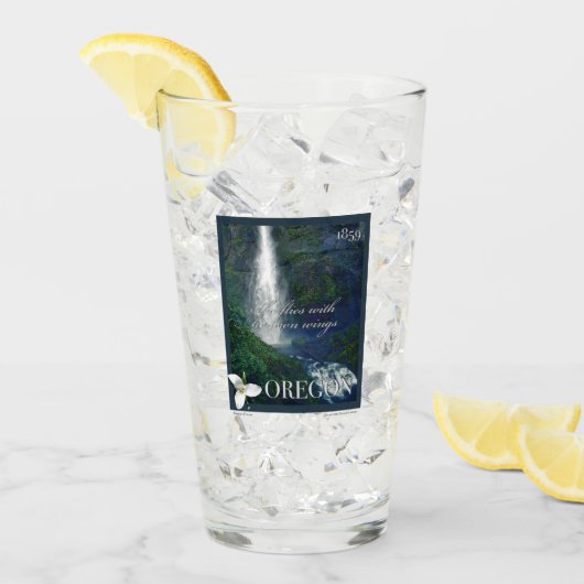 オレゴン滝ポスター タンブラーグラス (アイス正面)