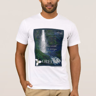 オレゴン滝ポスター Tシャツ