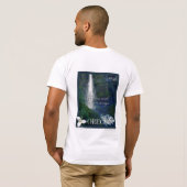 オレゴン滝ポスター Tシャツ (裏面フル)