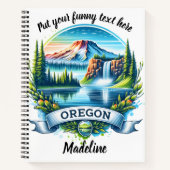 オレゴン素晴らしの自然美しいのイラストレーション ノートブック (正面)