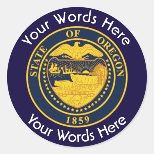 オレゴン素晴らしシールカスタムステッカー ラウンドシール (正面)