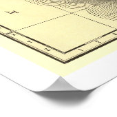 オレゴン鉄道地図1876 ポスター (角)