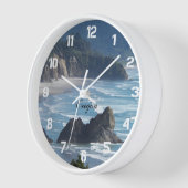 オレゴン風光明媚な海岸線シースケープ 壁時計 (傾斜)