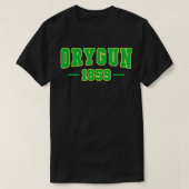オレゴン1859年以来オレゴン愛好家はORYGUNと発音 Tシャツ (デザイン正面)