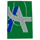 オレゴン・アルバニー州旗 ミディアムペーパーバッグ (正面)