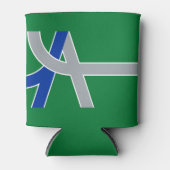 オレゴン・アルバニー州旗 缶クーラー (正面)