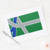 オレゴン・アルバニー州旗 長方形シール (封筒)