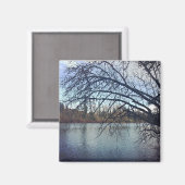 オレゴン，ウィラメット川 マグネット (正面/裏面)