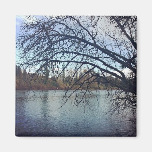 オレゴン，ウィラメット川 マグネット (正面)