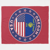 オレゴン、オレゴンのステッカー、電話ケース、トートバッグ フリースブランケット (正面(横))