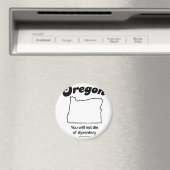 オレゴン – "オレゴン州モットー" Tシャツとギア マグネット (インサイチュ (食洗機))