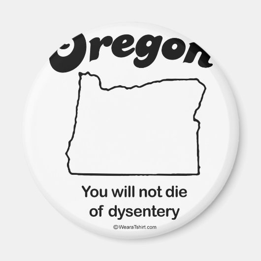 オレゴン – "オレゴン州モットー" Tシャツとギア マグネット (正面)