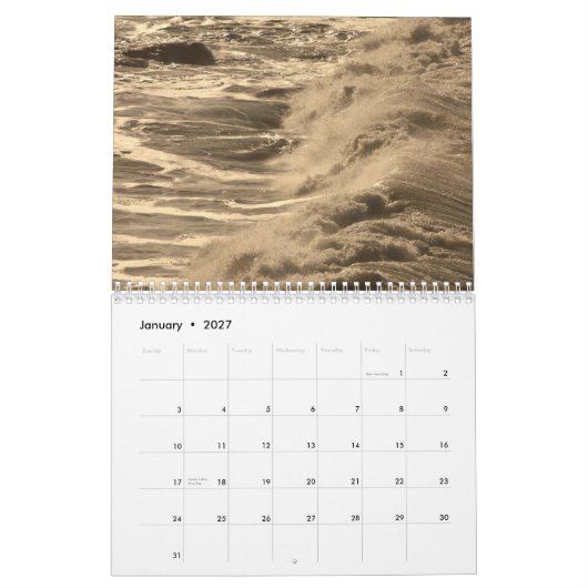 オレゴン カレンダー (1月 2027)