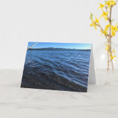 オレゴン，クレセント湖 カード (黄色い花)