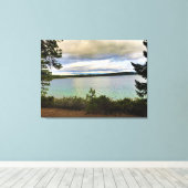 オレゴン，クレセント湖 キャンバスプリント (インサイチュ (ウッドフロア))