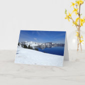 オレゴン，クレーター湖 カード (黄色い花)