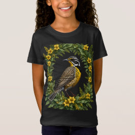 オレゴン・グレープに囲まれたニシムラサキオオハシ Tシャツ