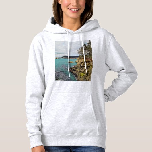 オレゴン・コースト・ウィメンズ・フード付きスウェットシャツ パーカ (正面)