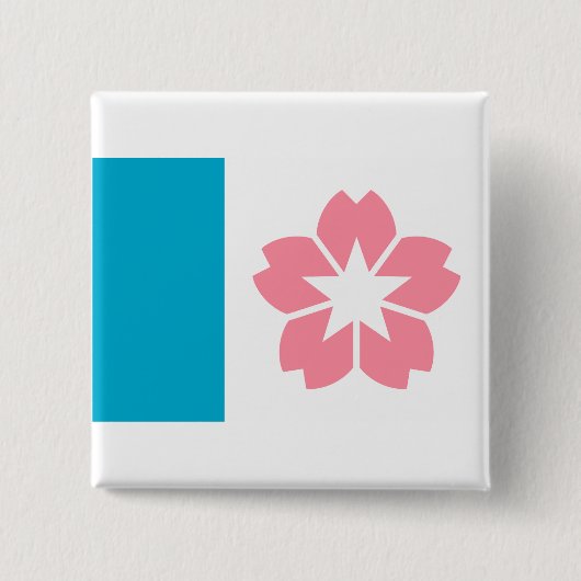 オレゴン，サレム州旗 缶バッジ (正面)