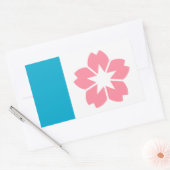 オレゴン，サレム州旗 長方形シール (封筒)