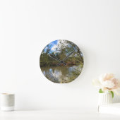 オレゴン・チュアラテン川 ラウンド壁時計 (ホーム)