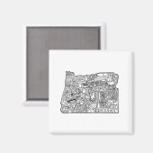 オレゴン・ドードル マグネット (正面/裏面)