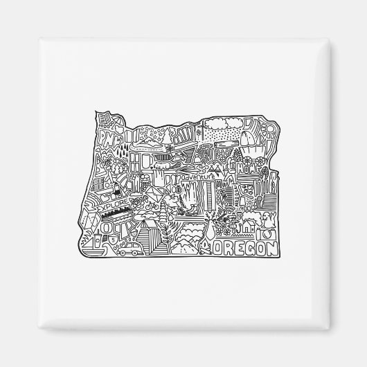 オレゴン・ドードル マグネット (正面)