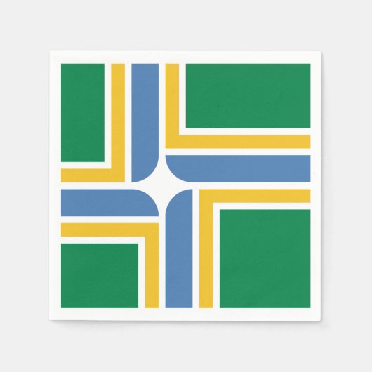 オレゴン・ナプキンス・ポートランド州旗 スタンダードカクテルナプキン (正面)