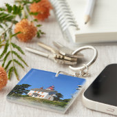 オレゴン，ニューポート，ヤキナベイライトハウス キーホルダー (正面右)