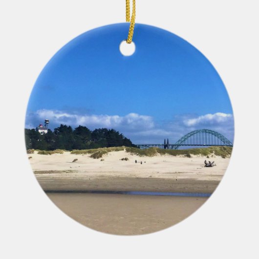 オレゴン,ニューポート,ヤキナベイライトハウス セラミックオーナメント (正面)