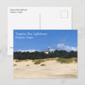 オレゴン，ニューポート，ヤキナベイライトハウス ポストカード (正面/裏面)