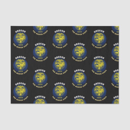 オレゴン・ビーバー州旗 薄葉紙 (正面)